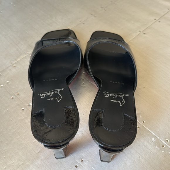 Christian Louboutin condora mule 55mm black patent sandal mule sz 38 - Picture 7 of 12